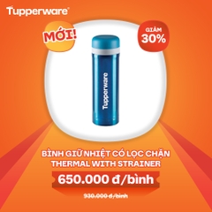 Bình Giữ Nhiệt Tupperware Thermal 380ML -  Có Ngăn Lọc - Tupperware Chính Hãng