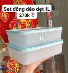 Hộp đông dẻo 1L dạng dẹt - Tupperware Trung Chính Hãng