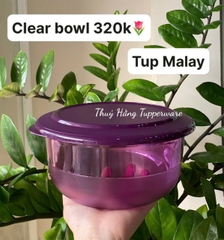 Tupmalay Hộp Tròn Bowl Trong Suốt Nắp Tím Thân Tím 1.1L (01 Hộp)