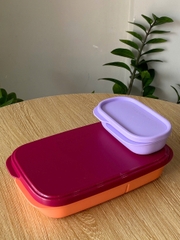 Bộ Hộp Cơm Tupperware Slim Lunch Container 590ml+110ml - Tupperware Malaysia Chính Hãng