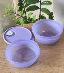 Hộp Bowl 1.5L Tupperware DùngcLò Ví Sóng Có Lưới Đáy Dạng Rổ - Màu Tím - Tupperware Trung Chính Hãng