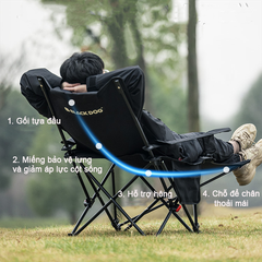 Ghế gấp ngả lưng cắm trại Lazy chair Blackdog CBD2300JJ021