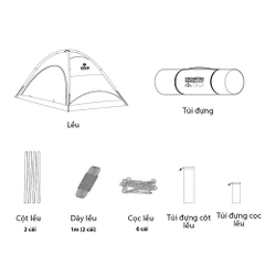Lều mái vòm 2 người Snowline Shelter Dome 2P SNF5ULT007