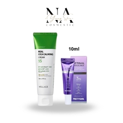 Combo Trẻ Hóa Tái Tạo Da Retinal 10ml-30ml PrettySkin+ Kem Dưỡng Phục Hồi Cica Wellage