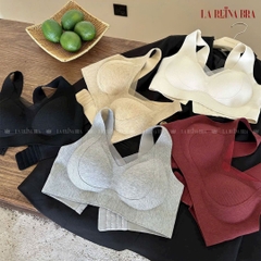 Áo Lót Nữ Gân Tăm Mỏng Nhẹ- Đệm Mỏng Định  Hình, Form Vừa Vặn Không Gọng, Mặc Cả Ngày Siêu Êm- LRAL135