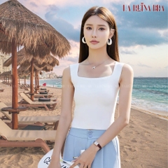 Áo Bra Thun Tăm Lạnh Dây Bản To Dáng Croptop Kèm Đệm Ngực - LRAB118