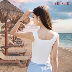 Áo Bra Thun Tăm Lạnh Dây Bản To Dáng Croptop Kèm Đệm Ngực - LRAB118