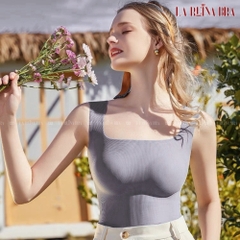 Áo Bra Thun Tăm Lạnh Dây Bản To Dáng Croptop Kèm Đệm Ngực - LRAB118