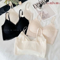 Áo Bra Nữ Ren Mềm Thiết Kế Tinh Tế, Sang Trọng, Đệm Mỏng Định Hình Khuân Ngực - LRAB249