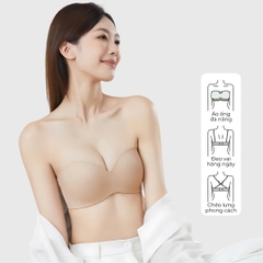 Áo Ngực Nữ, Cúp Su Ren Cao Cấp Chống Tụt, Nâng Ngực, Không Gọng Không Dây, Đệm Mỏng 3cm - LRCN065