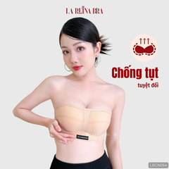 Áo Ngực Không Dây Chống Tụt, Nâng Ngực Chất Su, Hoạ Tiết Chỉ Nổi In chữ TOMORROW - LRCN054