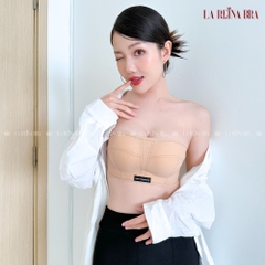 Áo Ngực Không Dây Chống Tụt, Nâng Ngực Chất Su, Hoạ Tiết Chỉ Nổi In chữ TOMORROW - LRCN054