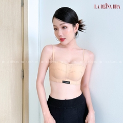 Áo Ngực Không Dây Chống Tụt, Nâng Ngực Chất Su, Hoạ Tiết Chỉ Nổi In chữ TOMORROW - LRCN054