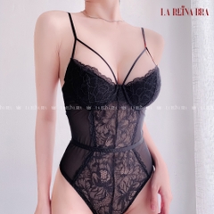 Body suit ren viền ngực thắt eo