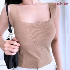 Áo Bra Thun Tăm Lạnh Dây Bản To Dáng Croptop Kèm Đệm Ngực - LRAB118