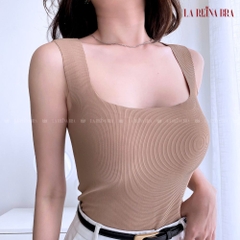 Áo Bra Thun Tăm Lạnh Dây Bản To Dáng Croptop Kèm Đệm Ngực - LRAB118