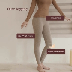 Quần legging muối tiêu lưng cao - Hàng UMI cao cấp