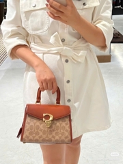 Túi Xách Coach Sammy Top Handle Mono Canvas Mix