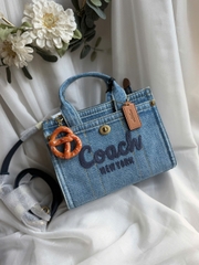 Coach Cargo Tote Mine Denim Xanh