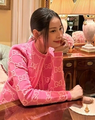 Áo Cadigan Gucci Mono Hồng