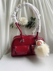 Túi Xách Stand oil Chubby Bag Đỏ Đô