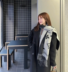 Khăn Louis Vuitton Dạ Đen Cashmere