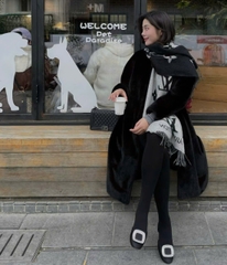 Khăn Louis Vuitton Dạ Đen Cashmere