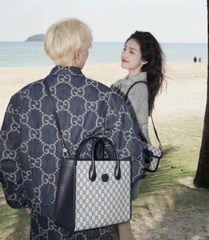 Túi Tote Gucci Interlocking G Dark Navy