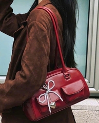 Túi Xách Stand oil Chubby Bag Đỏ Đô