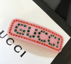 Kẹp Tóc Logo Gucci Hồng