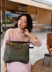 Longchamp Hobo Da Bê Olive