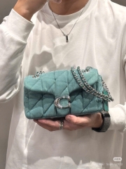 Túi Xách Coach Tabby Mini Denim Xanh Mint