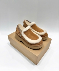 Sandal UGG Nâu Viền Lông