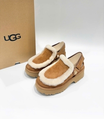 Sandal UGG Nâu Viền Lông
