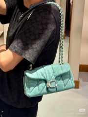 Túi Xách Coach Tabby Mini Denim Xanh Mint