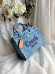 Coach Cargo Tote Mine Denim Xanh