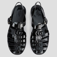 Sandal Gucci rọ nhựa đen