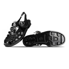 Sandal Gucci rọ nhựa đen