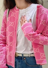 Áo Cadigan Gucci Mono Hồng