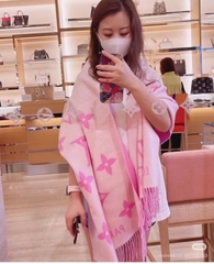 Khăn Louis Vuitton Hồng Cashmere