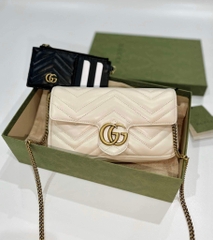 Túi Gucci marmont trắng kem