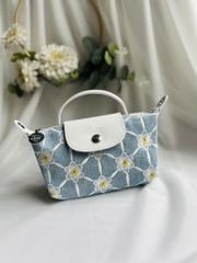 Túi Longchamp Le Pliage Marguerites Daisy Denim Mini Pouch