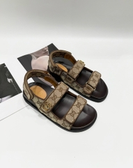 Giày Gucci sandal nâu monogram