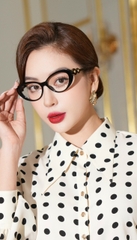 Kính VERSACE Gọng oval mèo đen