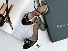 Giày Cao Gót Gucci Metallic Horsebit Leather Sandal