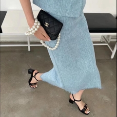 Giày Cao Gót Gucci Metallic Horsebit Leather Sandal