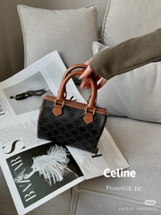 Túi Celine Small Boston In Triomphe Canvas And Calfskin