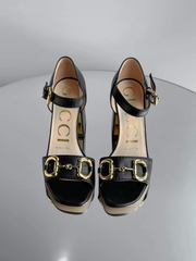 Giày Cao Gót Nữ Gucci Women's Metallic Horsebit Leather