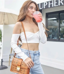 Túi MCM túi Tracy nâu