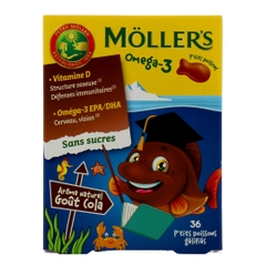 Vitamin D + Omega3 Mollers vị coca 36v ( 4y+)